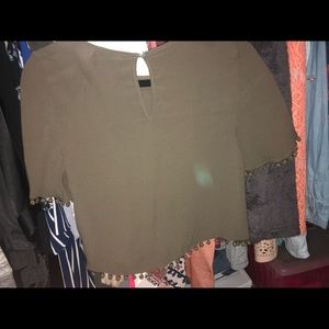 Forever 21 Tops - Olive green Cropped Shirt Forever 21 Tops - Olive green Cropped Shirt